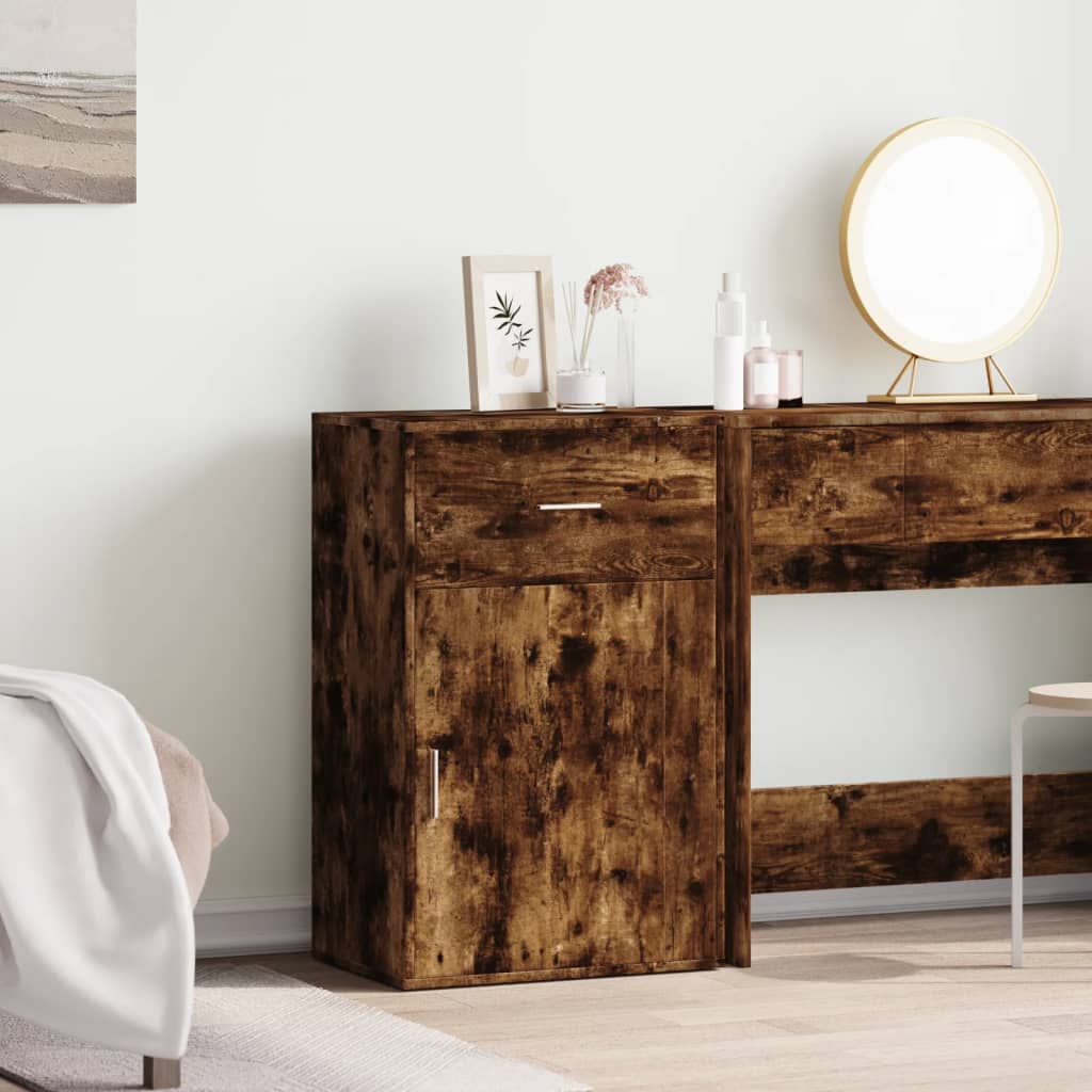 Storage Cabinet Smoked Oak 56.5x39x90 cm Engineered Wood