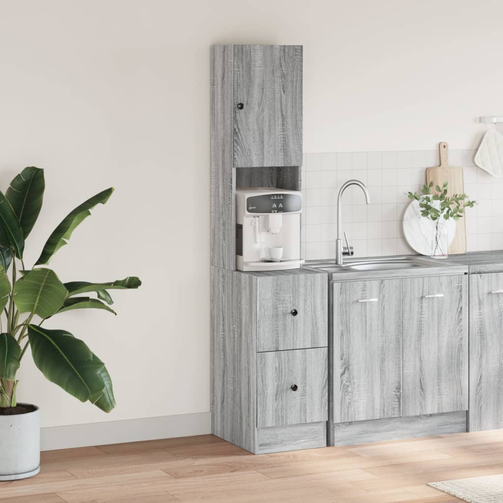 Kitchen Cabinet Grey Sonoma 35x50x180 cm Engineered Wood