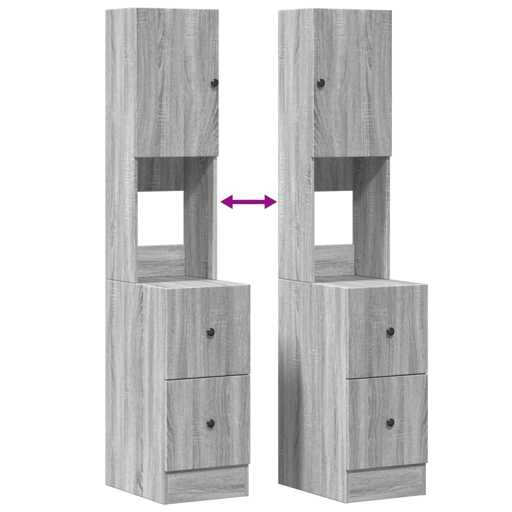 Kitchen Cabinet Grey Sonoma 35x50x180 cm Engineered Wood