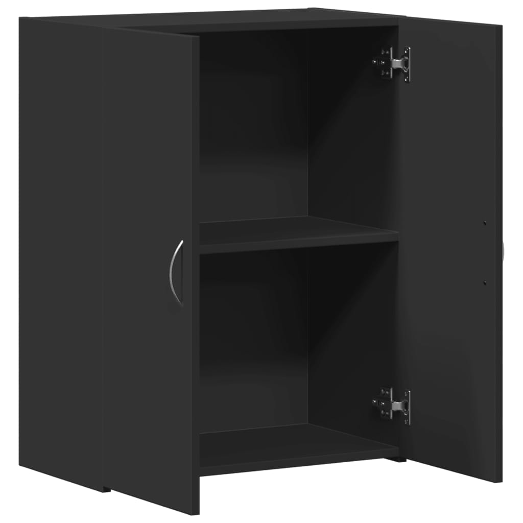 File Cabinet Black 60x32x77.5 cm Engineered Wood