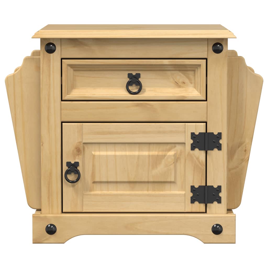 Bedside Cabinet Corona 45x35x47.5 cm Solid Wood Pine