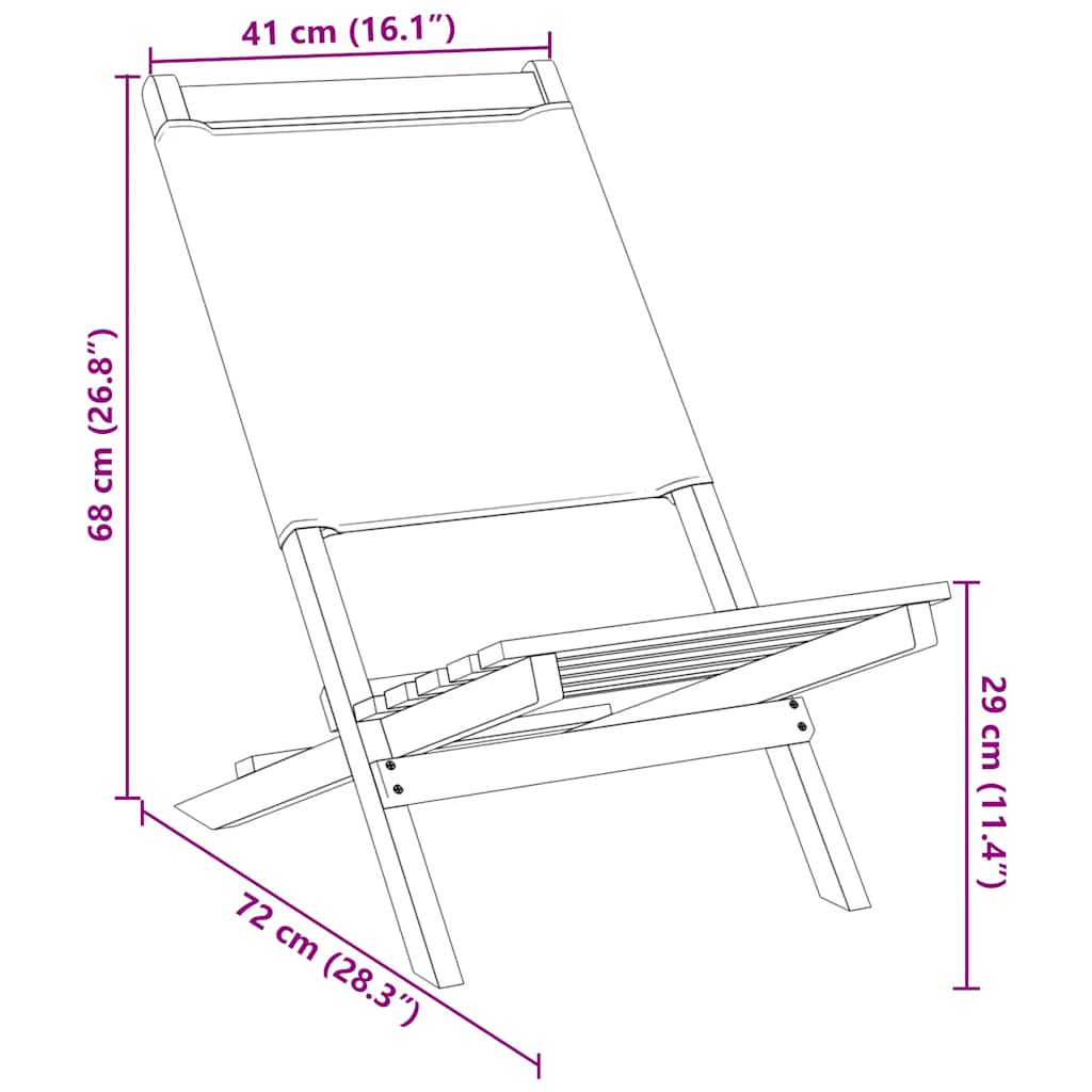 Folding Garden Chairs 4 pcs Blue and White Fabric and Solid Wood