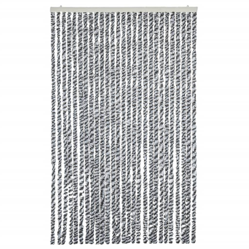 Fly Curtain Grey and Black and White 118x220 cm Chenille