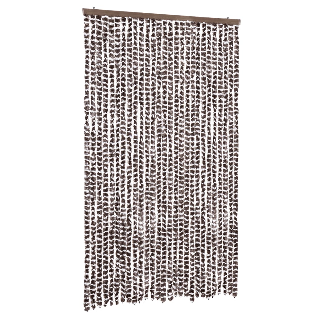 Fly Curtain Brown and White 118x220 cm Chenille
