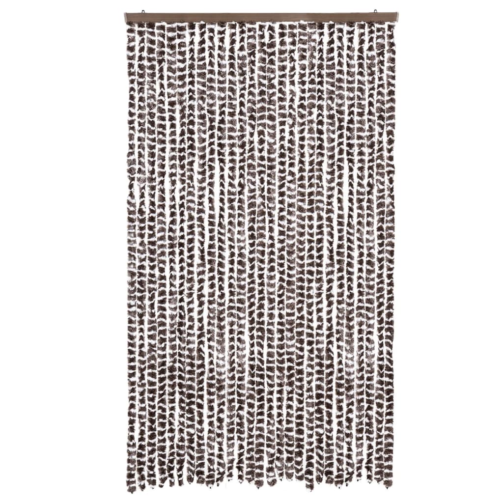 Fly Curtain Brown and White 118x220 cm Chenille