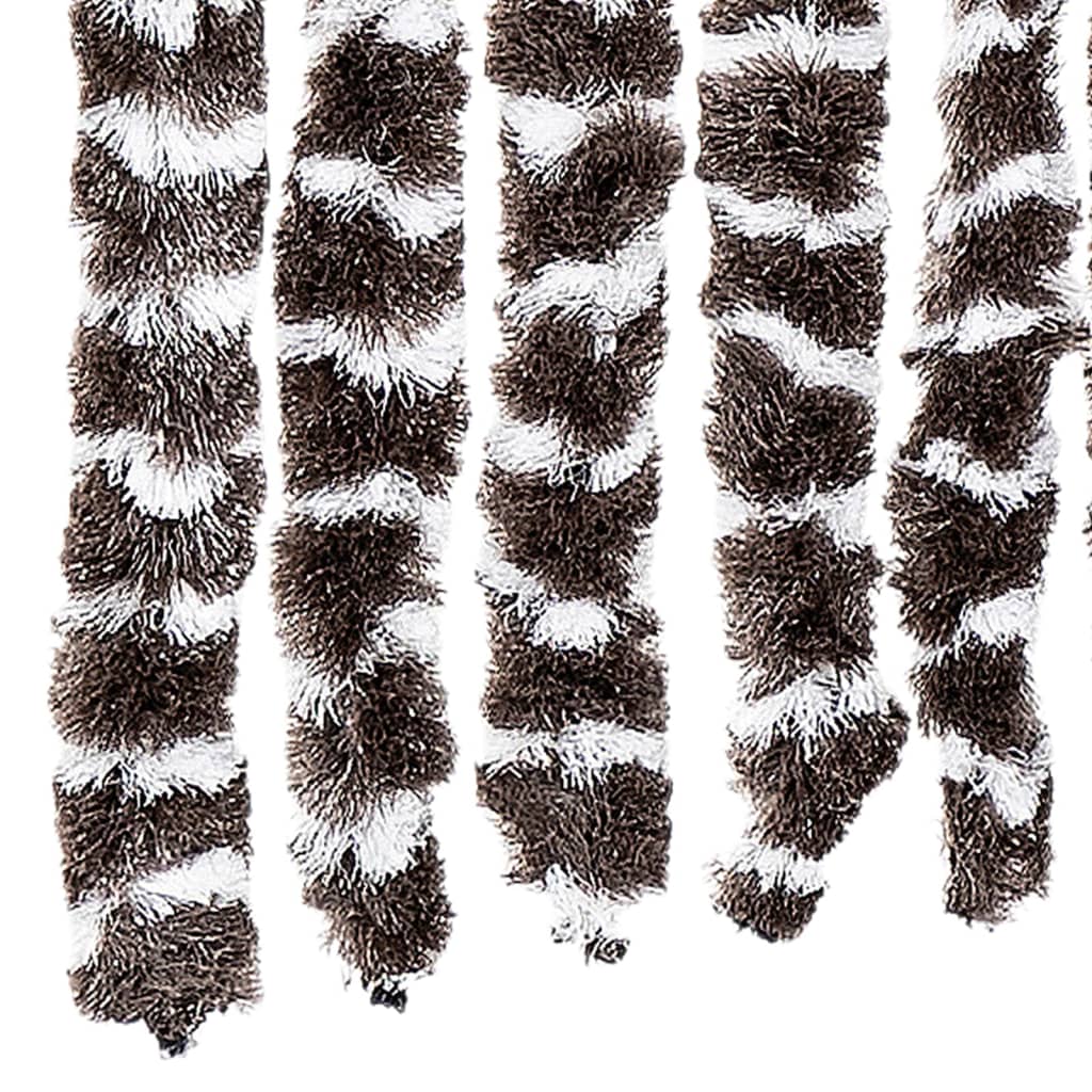 Fly Curtain Brown and White 118x220 cm Chenille