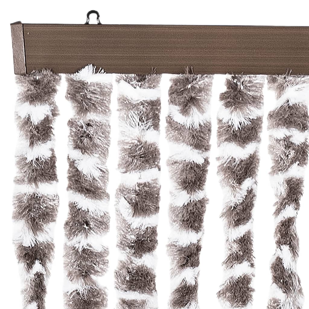 Fly Curtain Taupe and White 118x220 cm Chenille