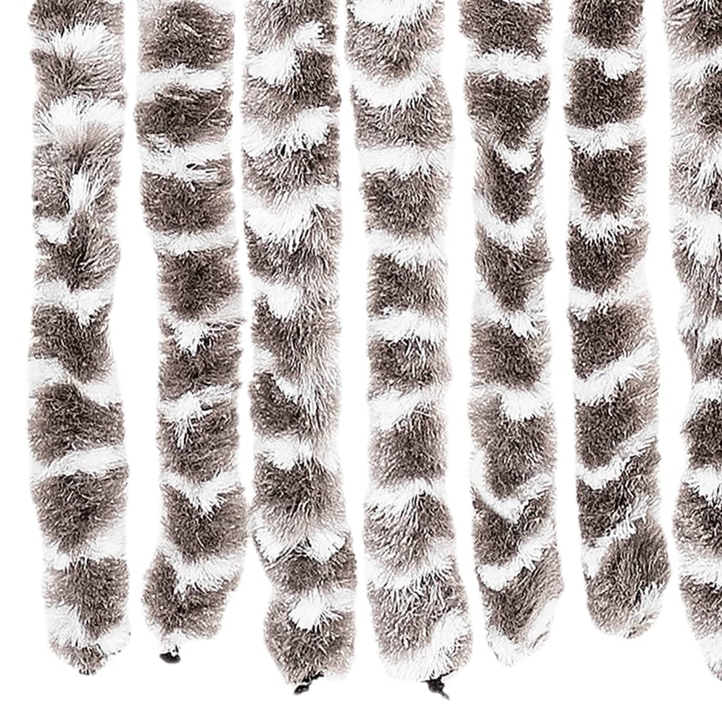 Fly Curtain Taupe and White 118x220 cm Chenille