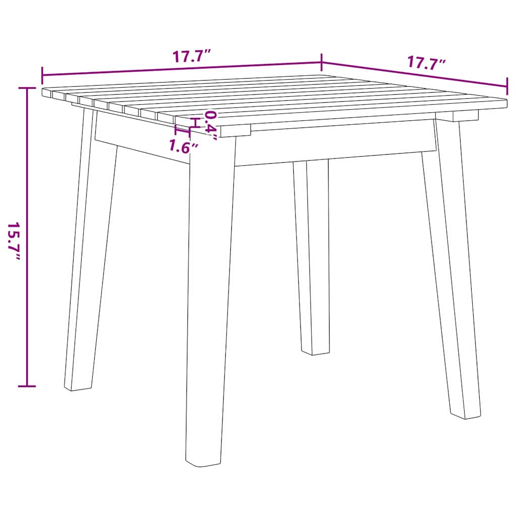 Garden Chairs with Table 3 pcs Grey 45 x 45 x 40 cm
