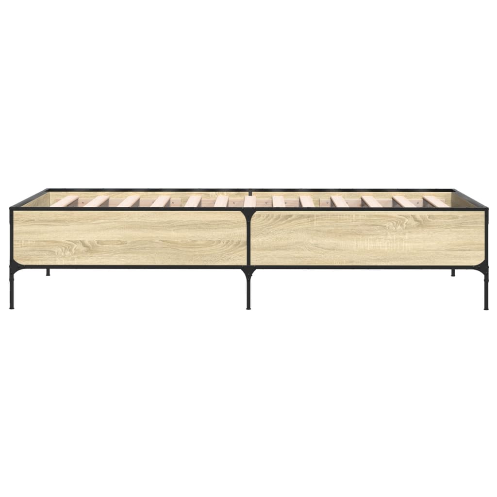 Bed Frame without Mattress Sonoma Oak 100x200 cm