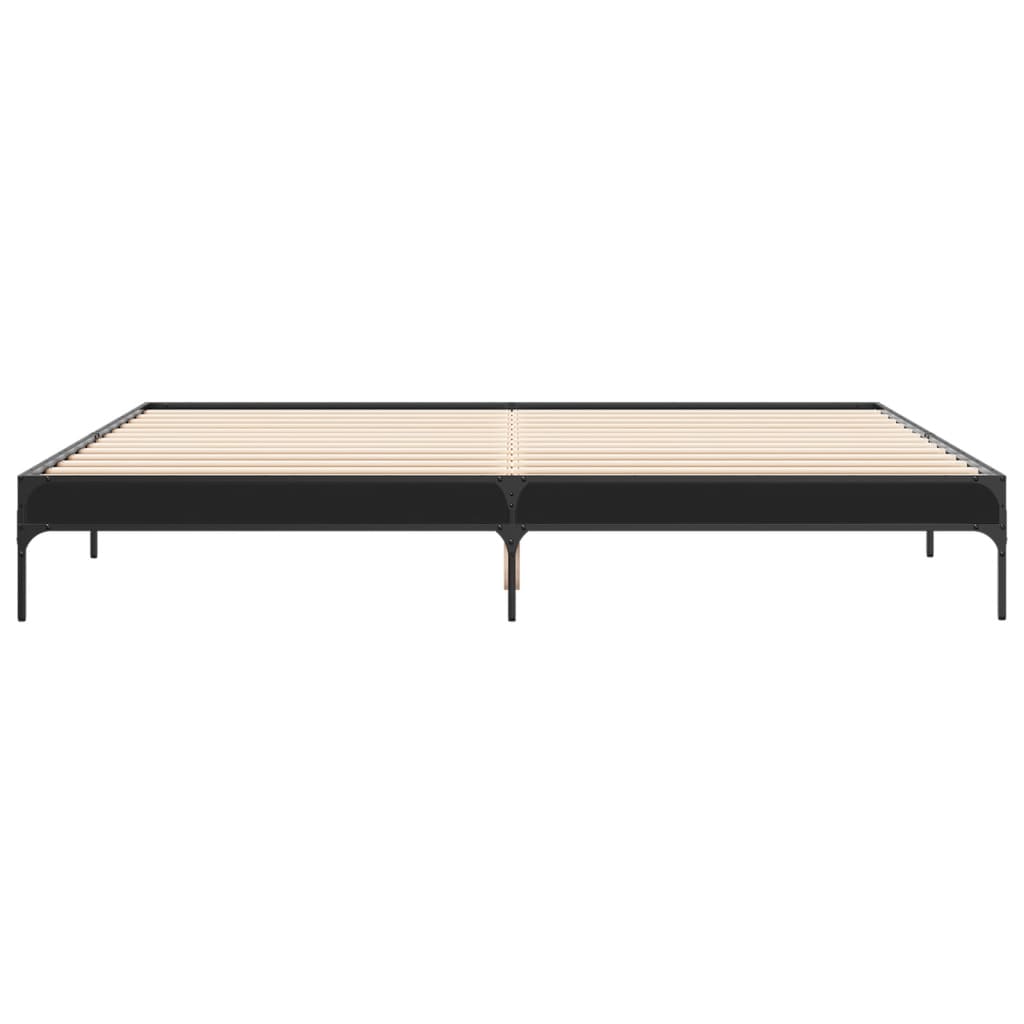 Bed Frame without Mattress Black 200x200 cm