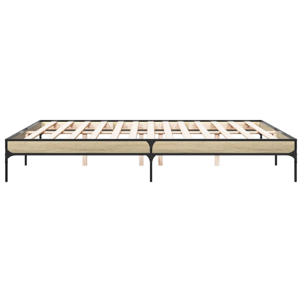 Bed Frame without Mattress Sonoma Oak 200x200 cm