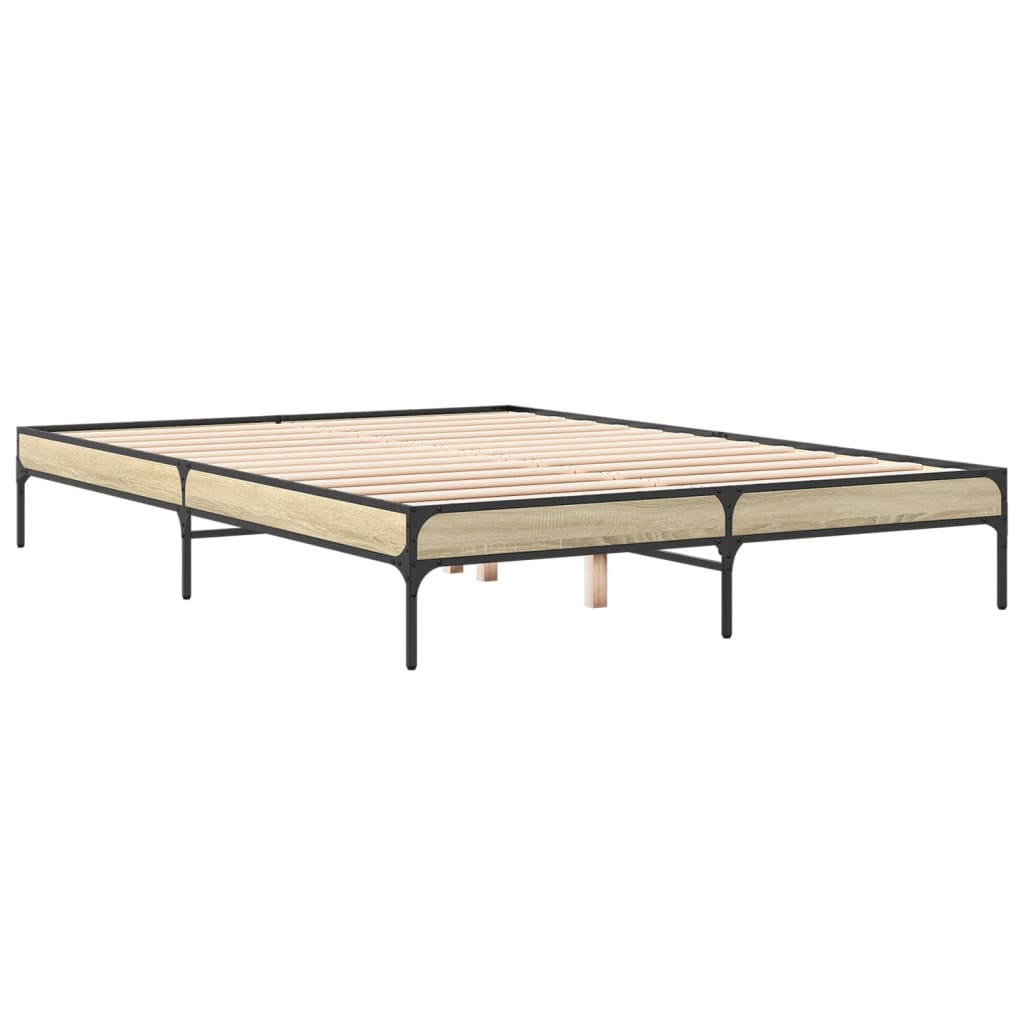 Bed Frame without Mattress Sonoma Oak 160x200 cm
