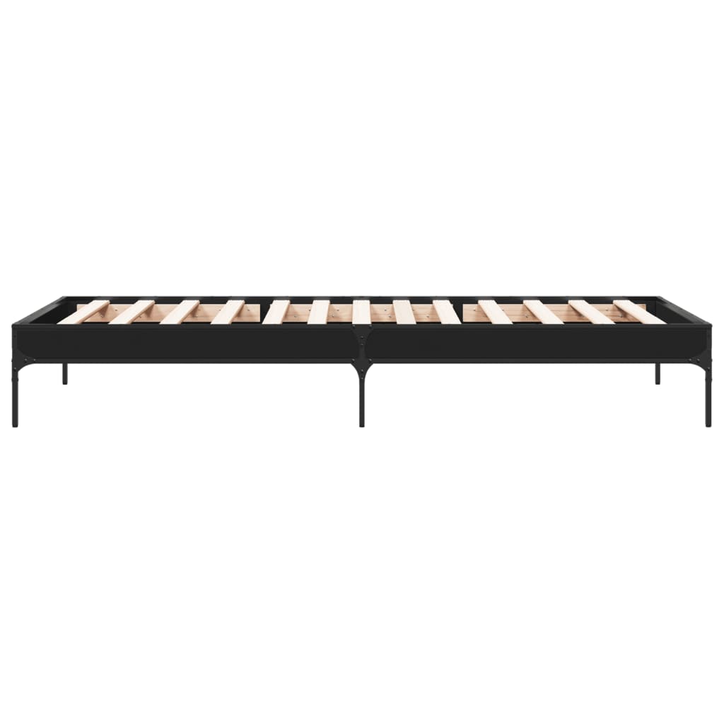 Bed Frame without Mattress Black 100x200 cm