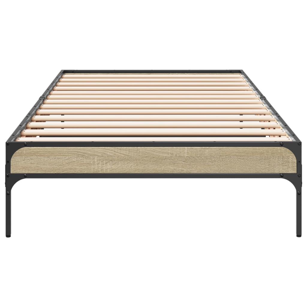 Bed Frame without Mattress Sonoma Oak 100x200 cm