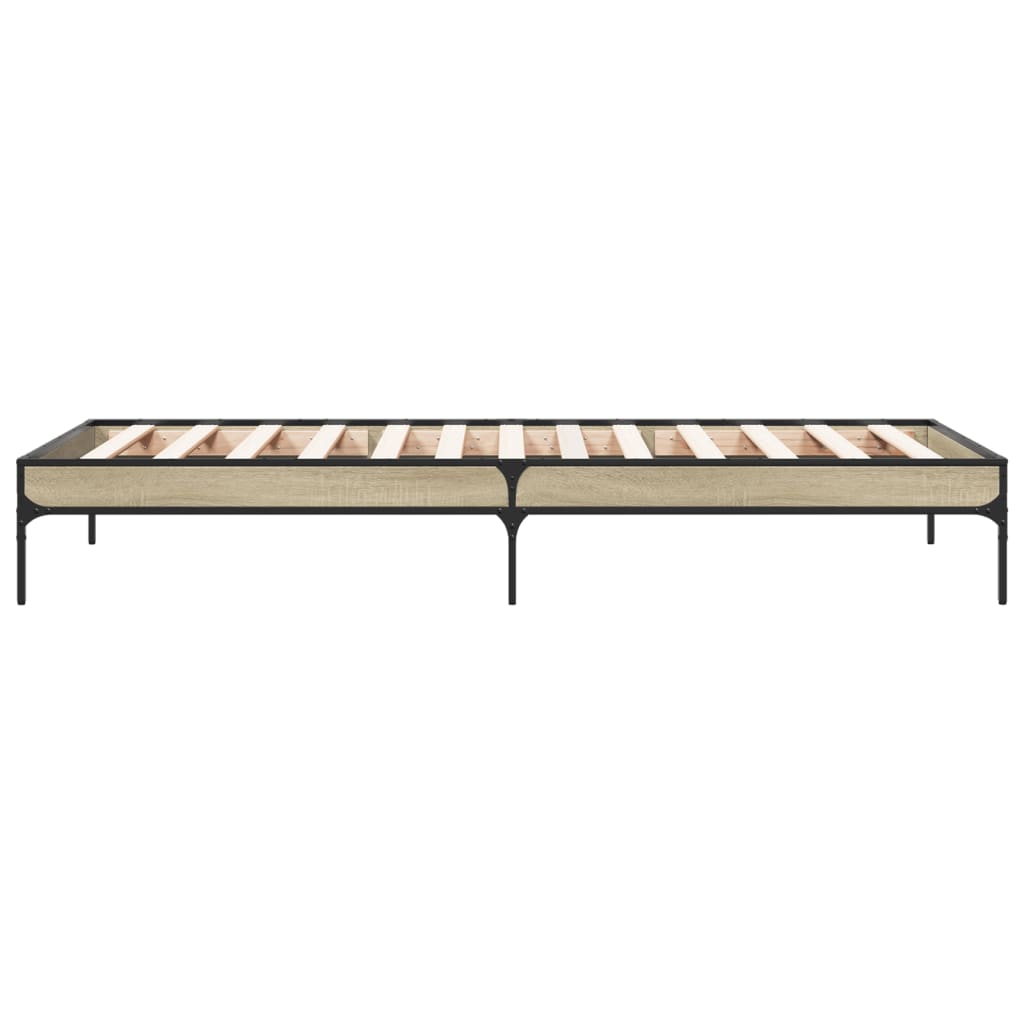Bed Frame without Mattress Sonoma Oak 100x200 cm