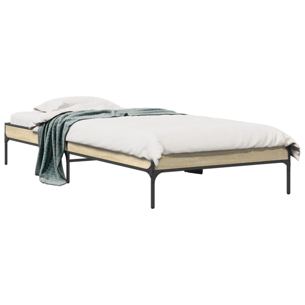 Bed Frame without Mattress Sonoma Oak 90x200 cm