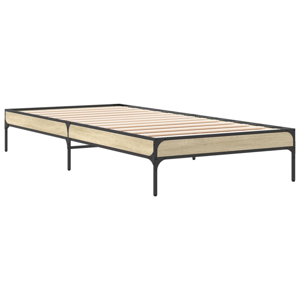 Bed Frame without Mattress Sonoma Oak 90x200 cm