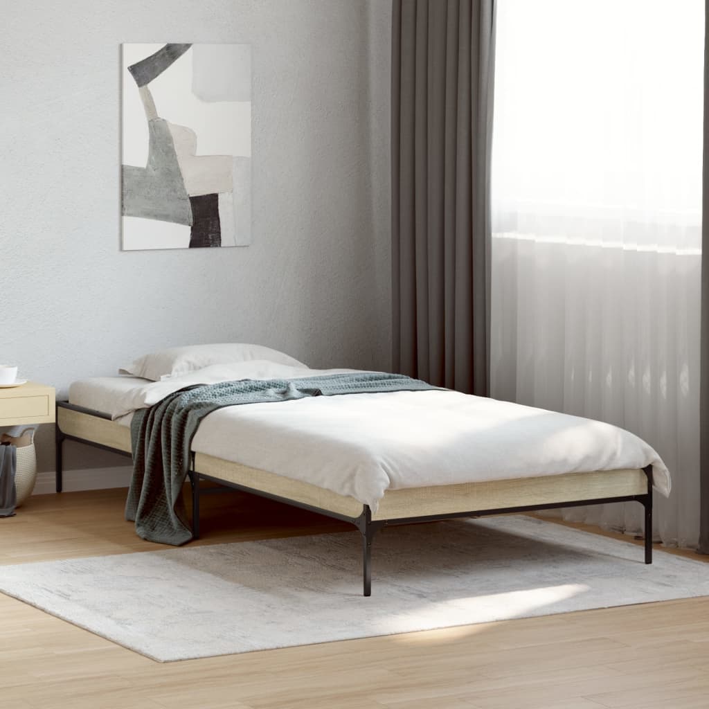 Bed Frame without Mattress Sonoma Oak 90x200 cm