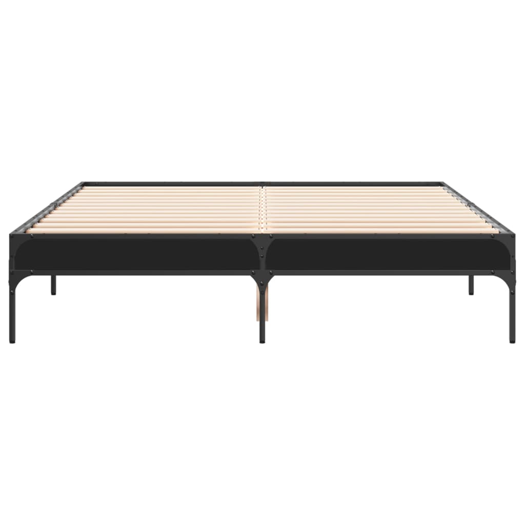 Bed Frame without Mattress Black 120x190 cm Small Double