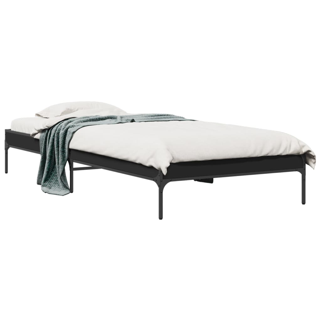 Bed Frame without Mattress Black 90x190 cm Single