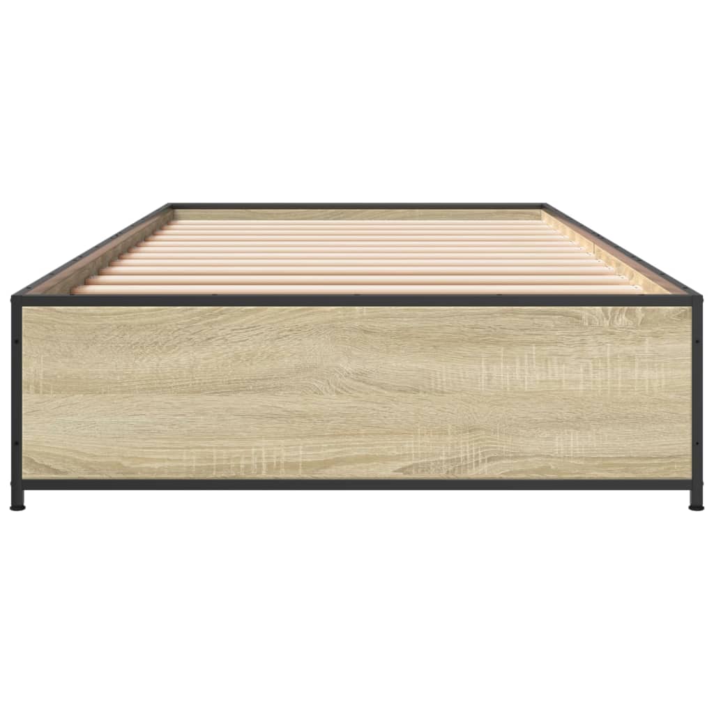 Bed Frame without Mattress Sonoma Oak 100x200 cm