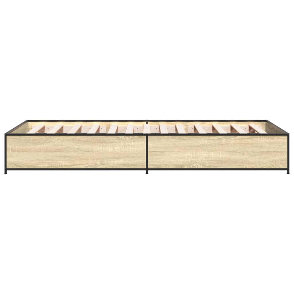 Bed Frame without Mattress Sonoma Oak 100x200 cm