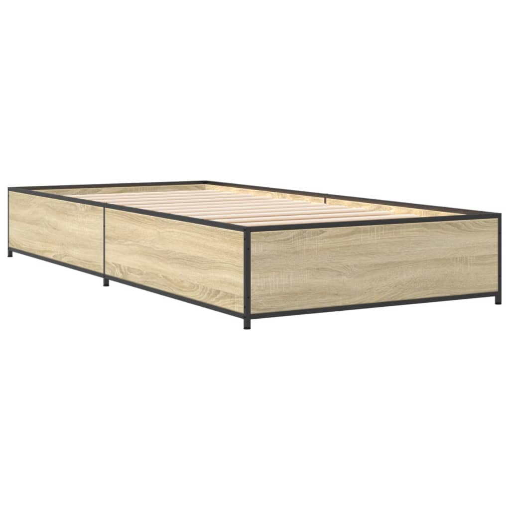Bed Frame without Mattress Sonoma Oak 100x200 cm