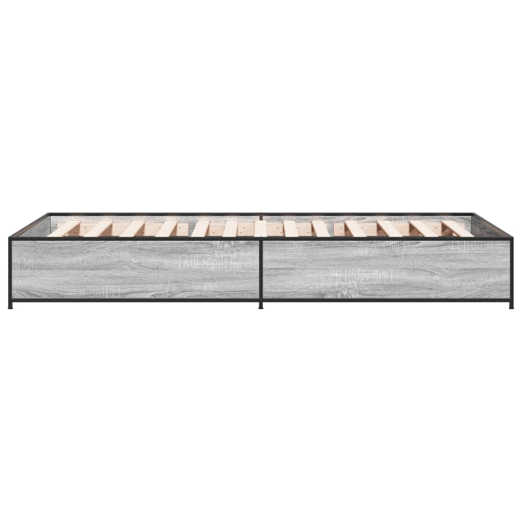 Bed Frame without Mattress Grey Sonoma 90x200 cm