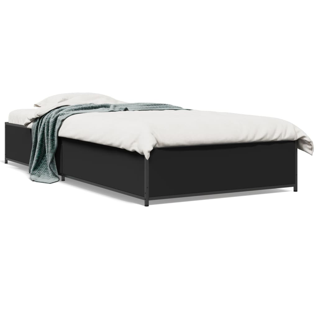 Bed Frame without Mattress Black 90x190 cm Single
