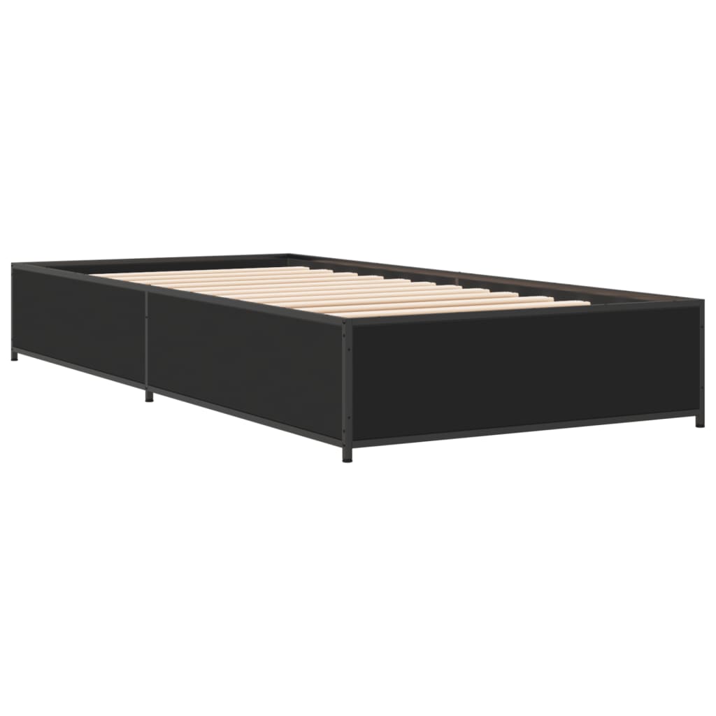 Bed Frame without Mattress Black 90x190 cm Single