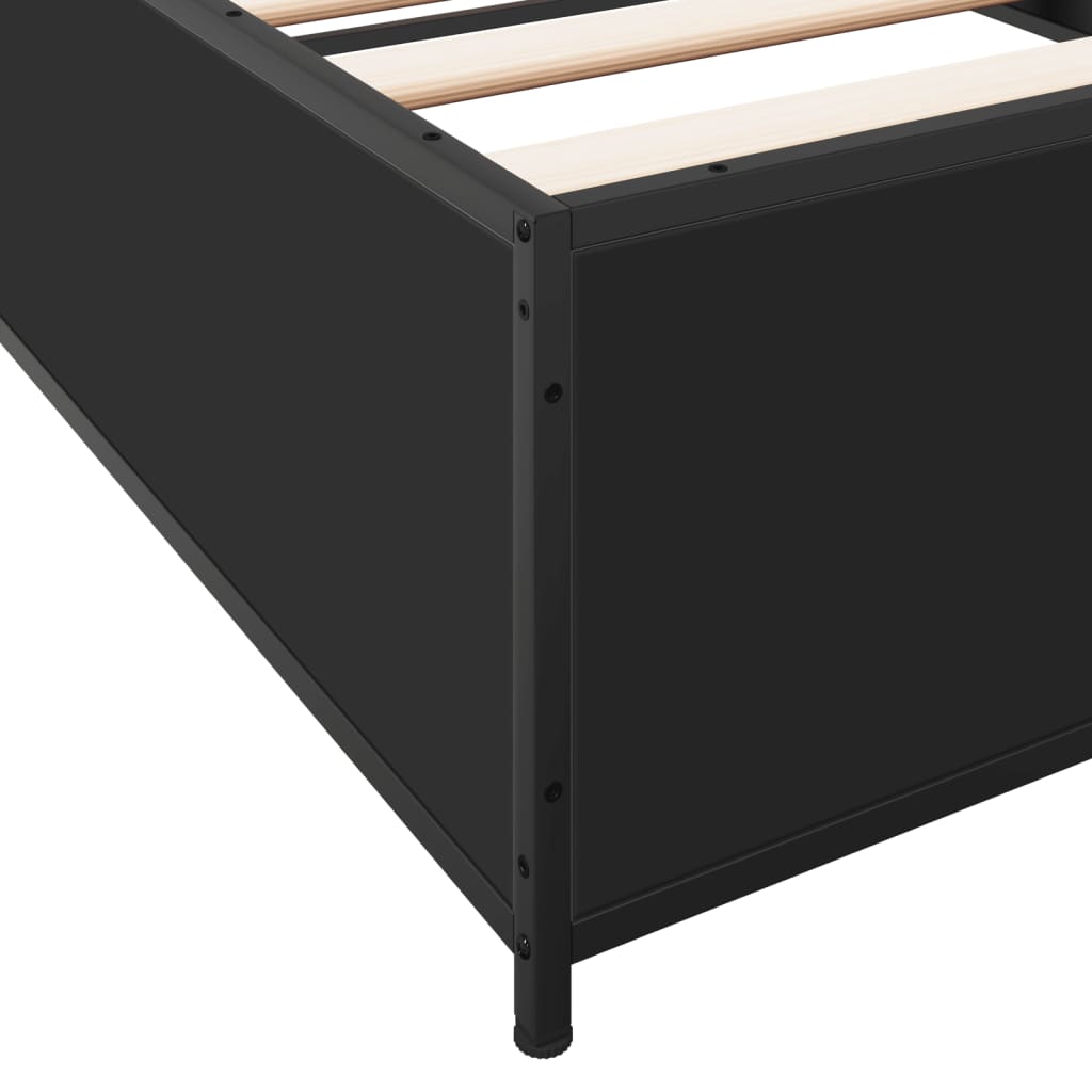 Bed Frame without Mattress Black 90x190 cm Single