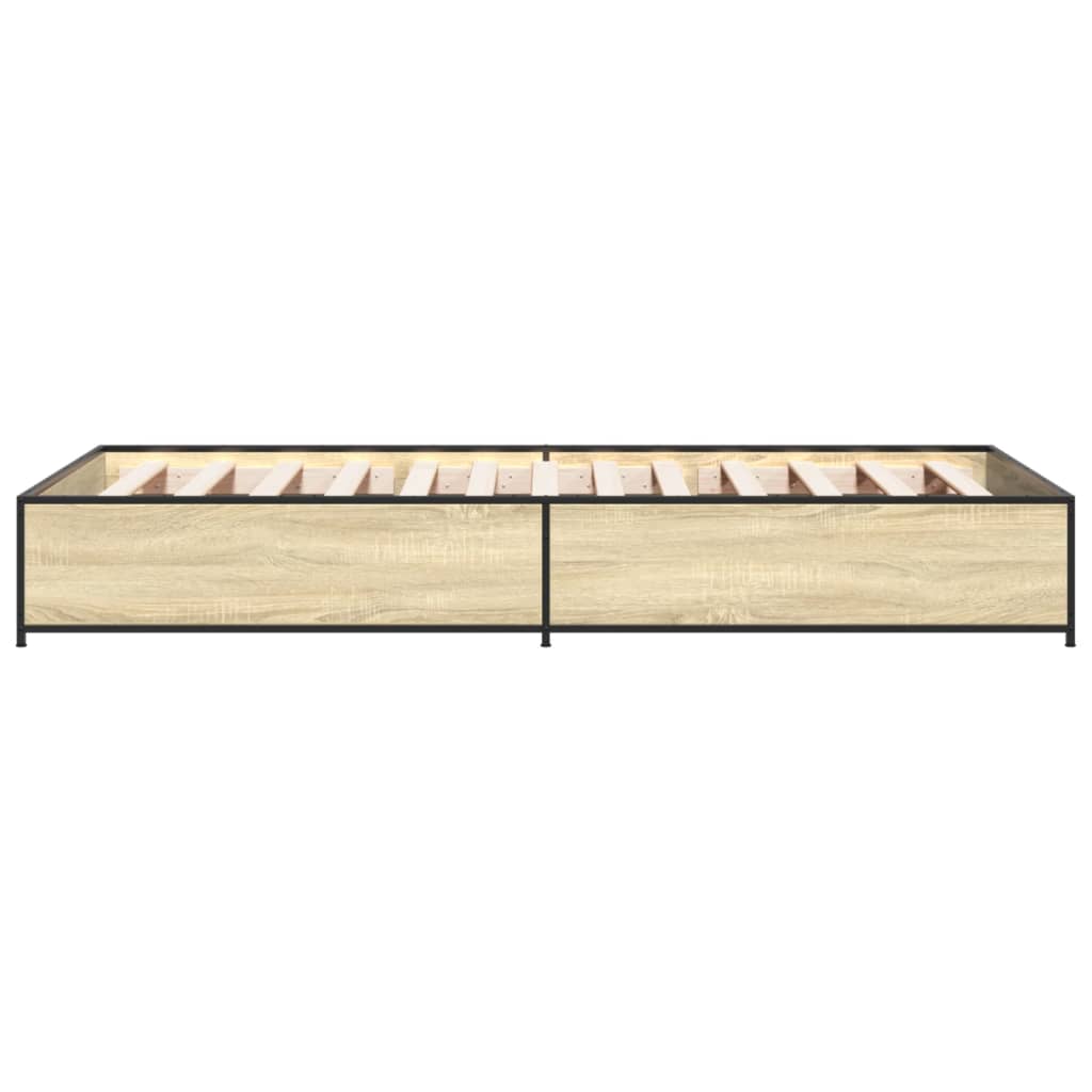 Bed Frame without Mattress Sonoma Oak 75x190 cm Small Single