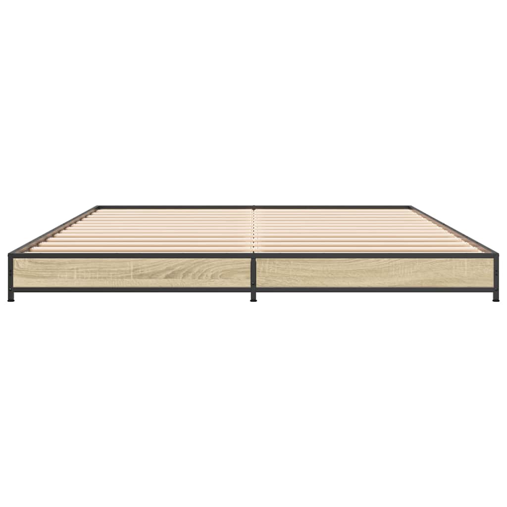 Bed Frame without Mattress Sonoma Oak 120x200 cm