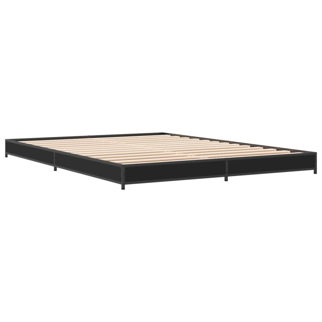 Bed Frame without Mattress Black 120x190 cm Small Double