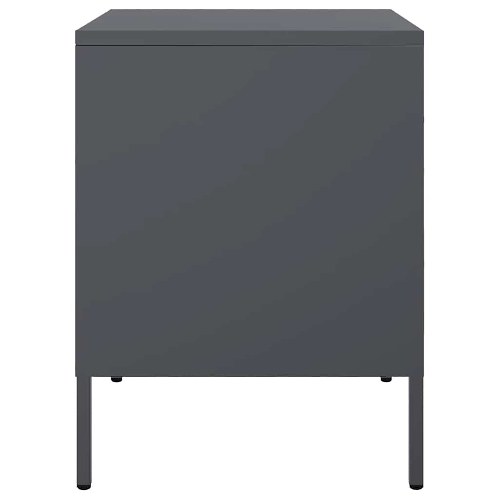 Bedside Cabinet Anthracite 36x39x50.5 cm Steel