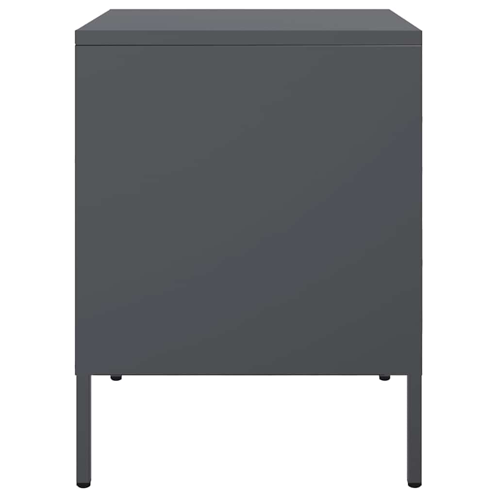 Bedside Cabinets 2 pcs Anthracite 36x39x50.5 cm Steel
