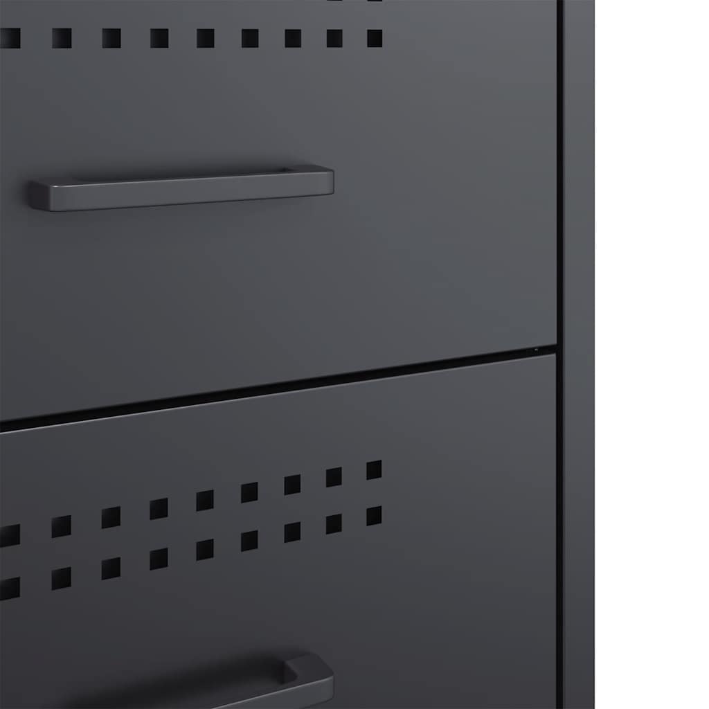 Bedside Cabinets 2 pcs Anthracite 36x39x50.5 cm Steel