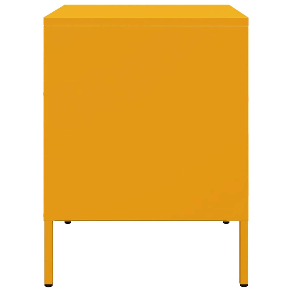 Bedside Cabinets 2 pcs Mustard Yellow 36x39x50.5 cm Steel