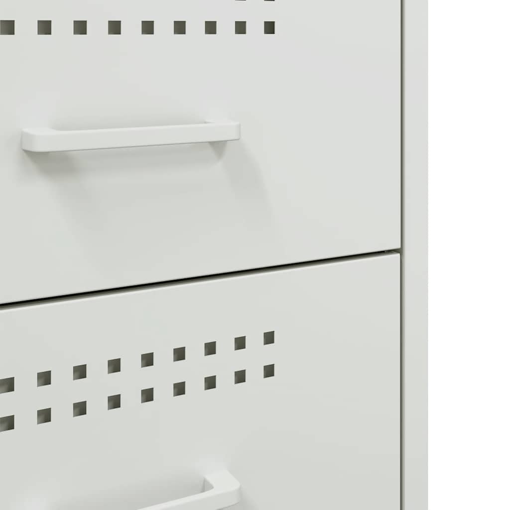 Bedside Cabinets 2 pcs White 36x39x50.5 cm Steel