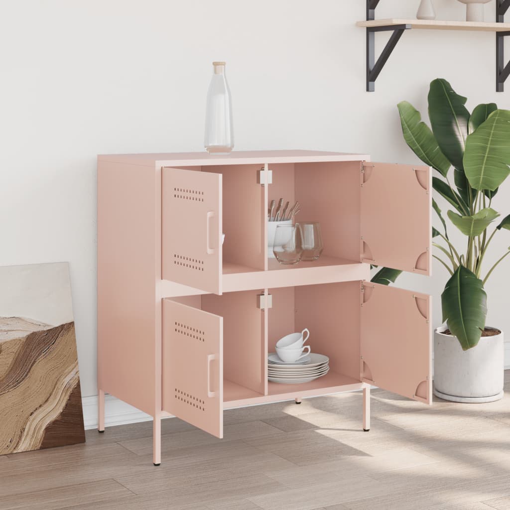 Sideboard Pink 68x39x79 cm Steel