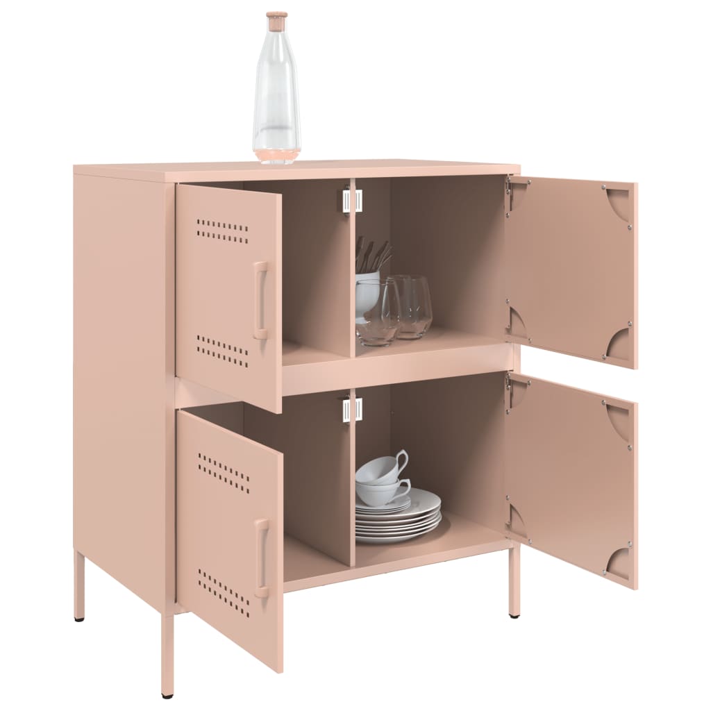 Sideboard Pink 68x39x79 cm Steel
