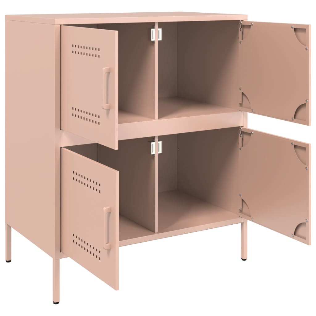 Sideboard Pink 68x39x79 cm Steel