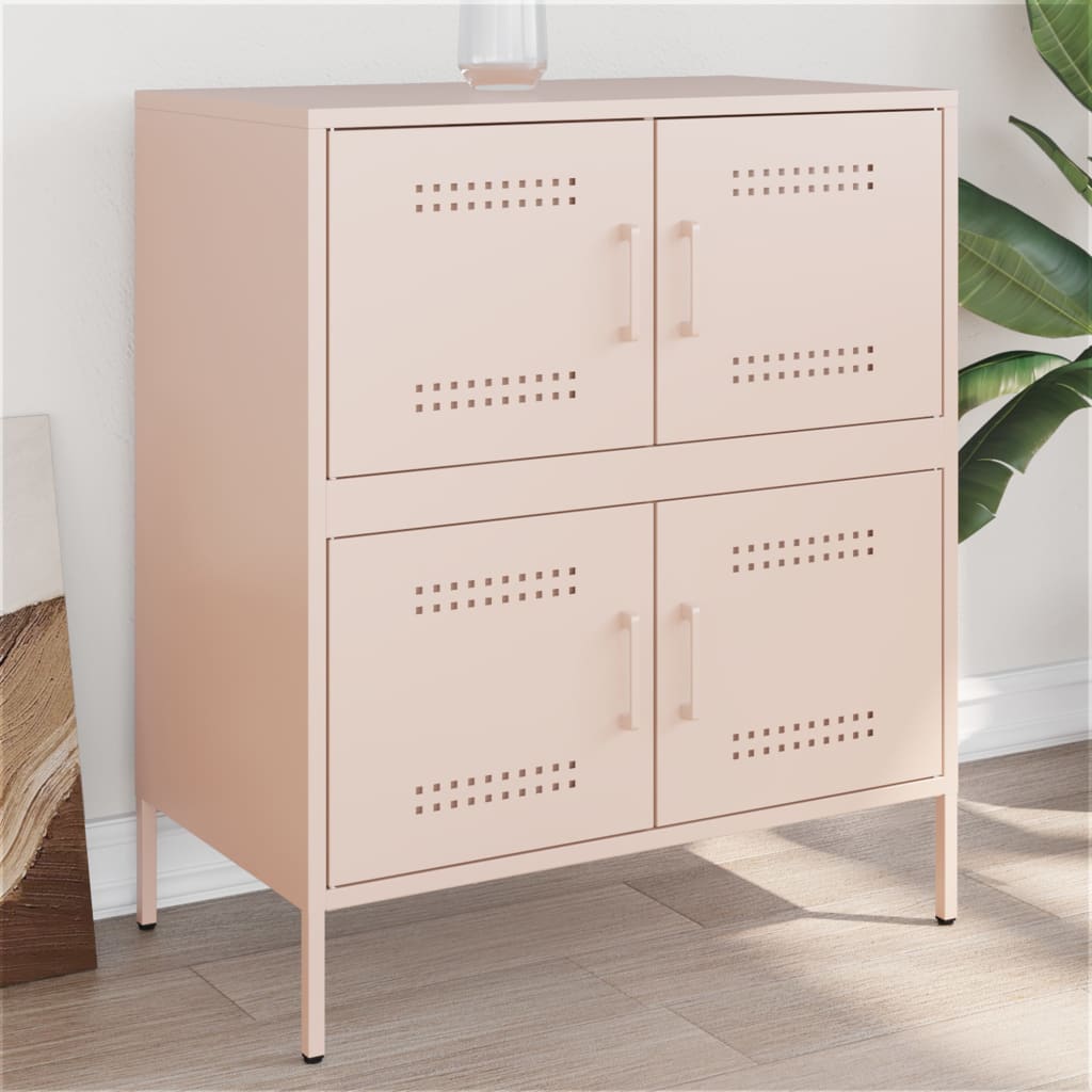 Sideboard Pink 68x39x79 cm Steel