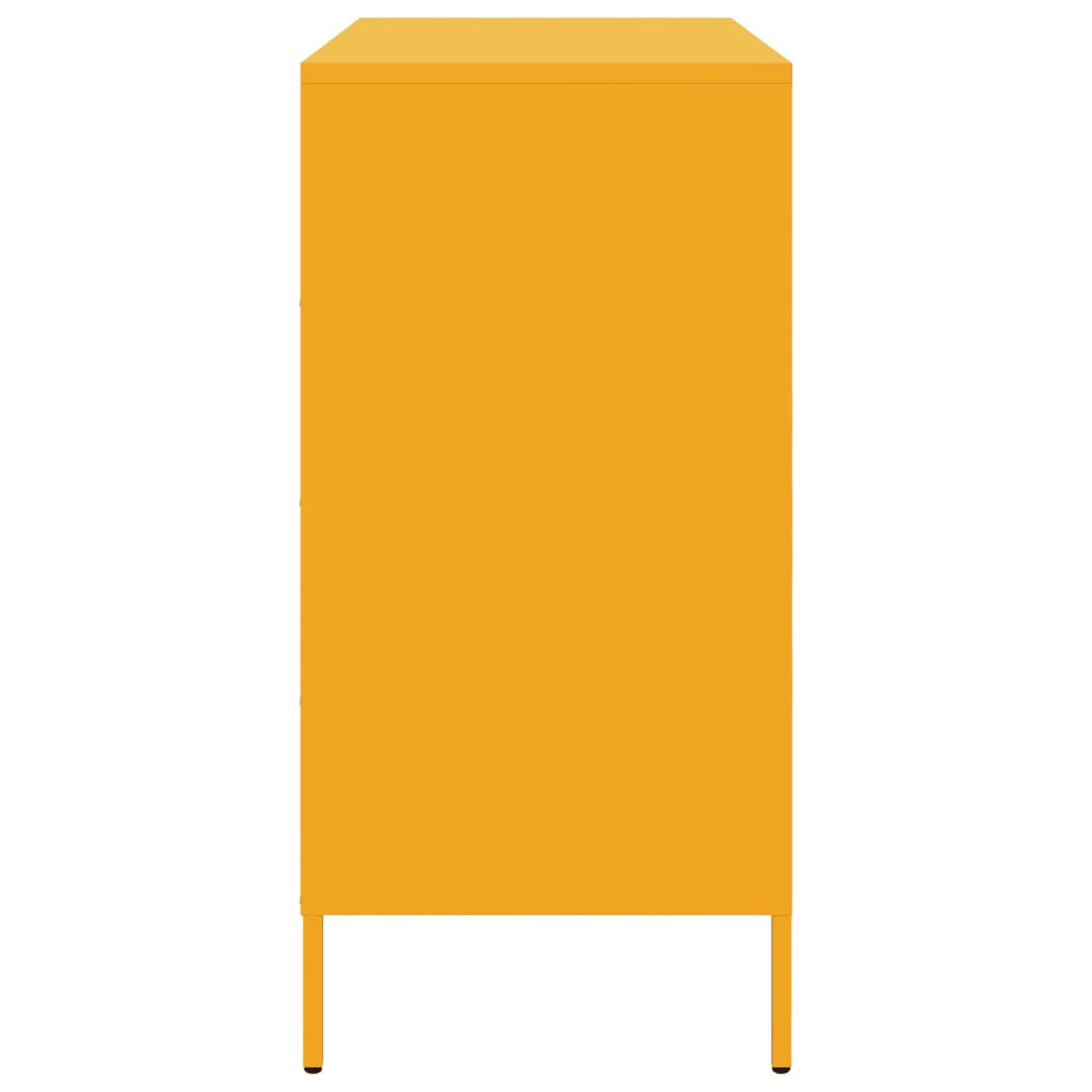 Sideboard Mustard Yellow 68x39x79 cm Steel