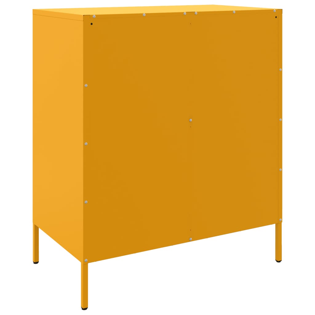 Sideboard Mustard Yellow 68x39x79 cm Steel