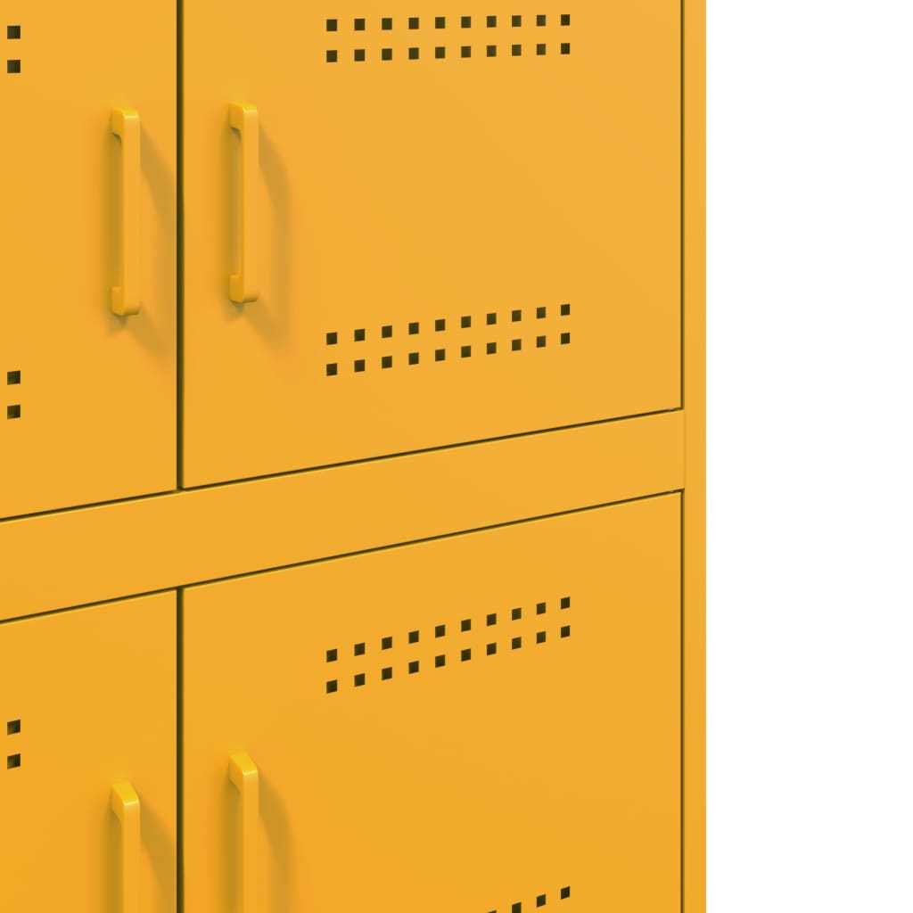 Sideboard Mustard Yellow 68x39x79 cm Steel
