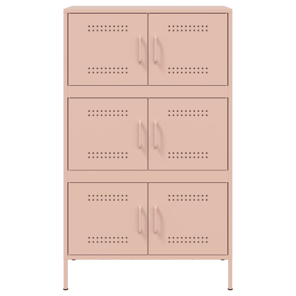 Highboard Pink 68x39x113 cm Steel