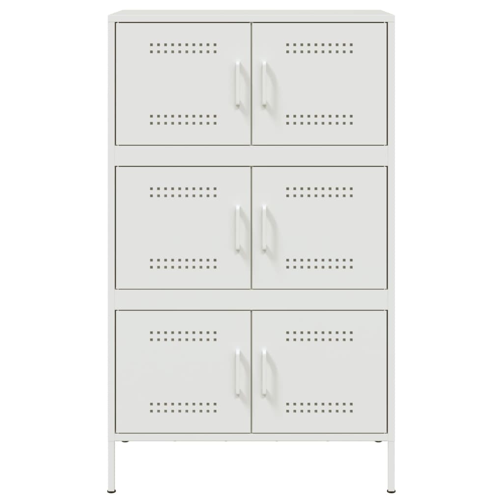 Highboard White 68x39x113 cm Steel