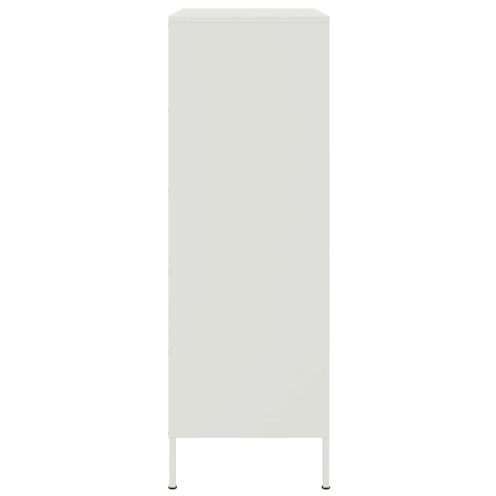 Highboard White 68x39x113 cm Steel